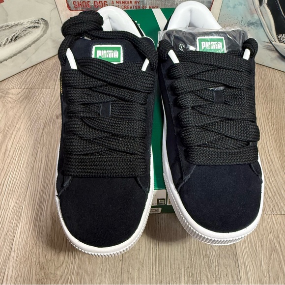 New Puma Women's Suede XL Black White Casual Sneakers Size 8 - Picture 6 of 15